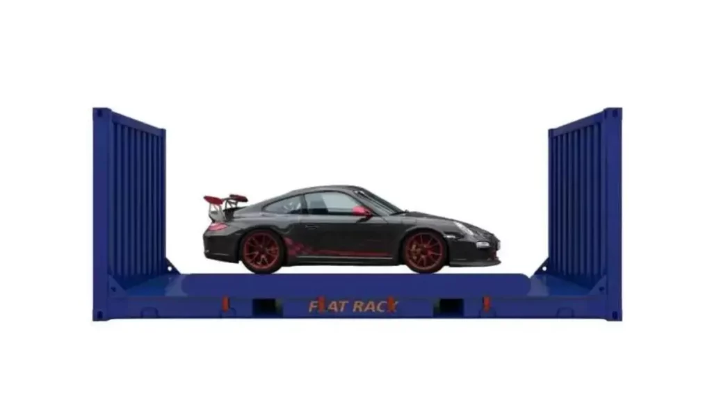 Transportar carro em Flat Rack Transportar carro em Flat Rack
